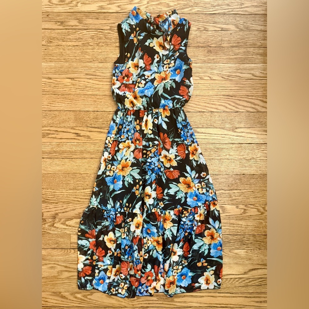 Ava & Yelly Girls’s Floral Sleeveless Maxi Dress -  Sz 8 (Nordstrom)